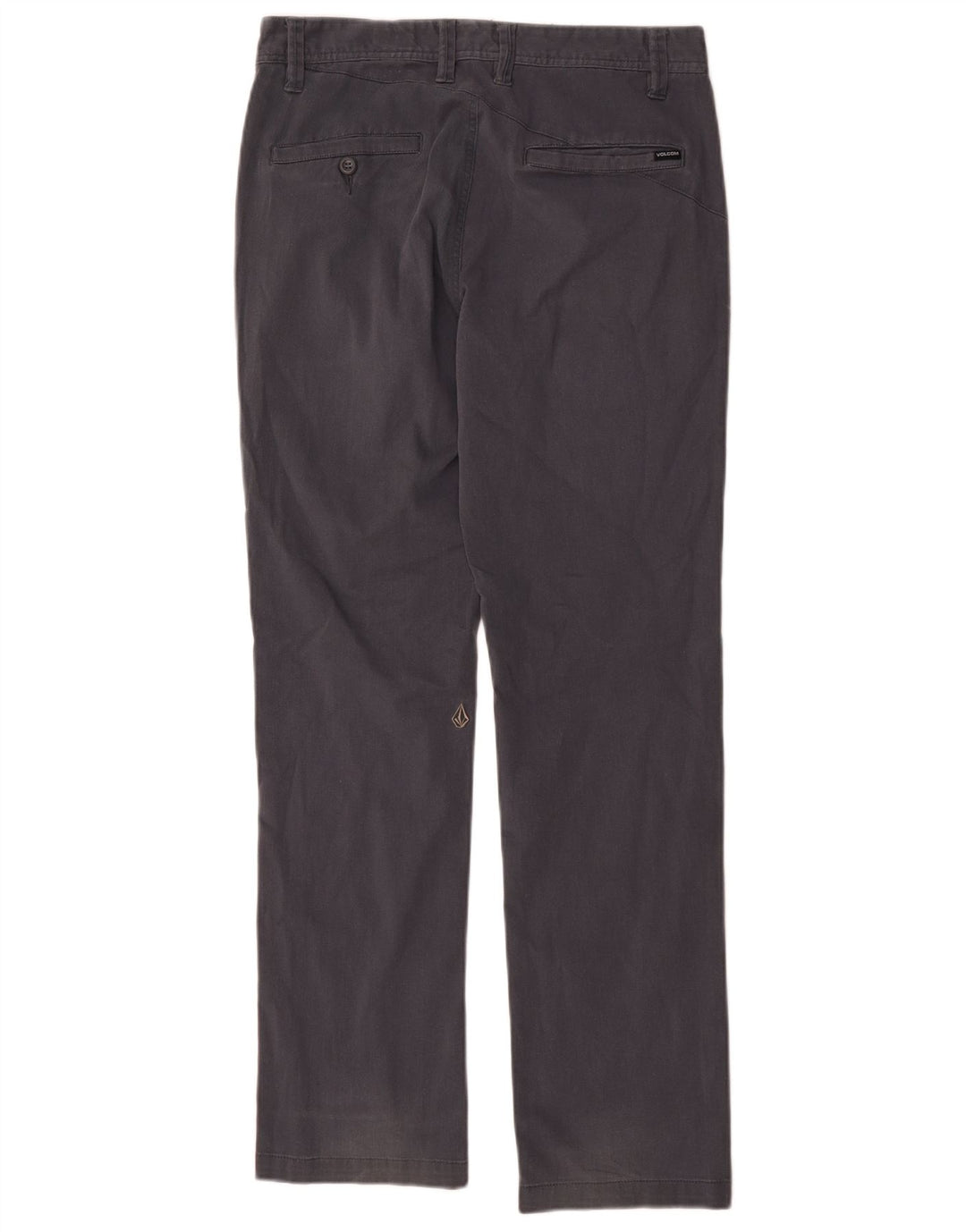 Volcom Mens Straight Chino Trousers W30 L30 Navy Blue Cotton