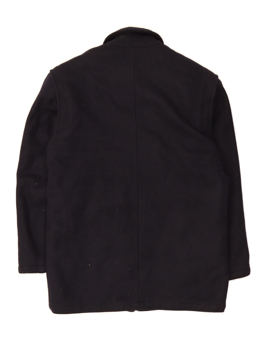 FACIBA Mens Overcoat IT 46 Small Navy Blue Wool Vintage Faciba and Second-Hand Faciba from Messina Hembry 