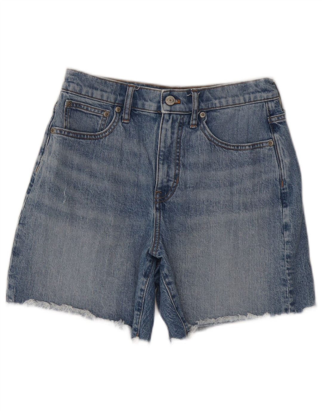 J. CREW Womens Mid Rise Denim Shorts W27 Small Blue Cotton