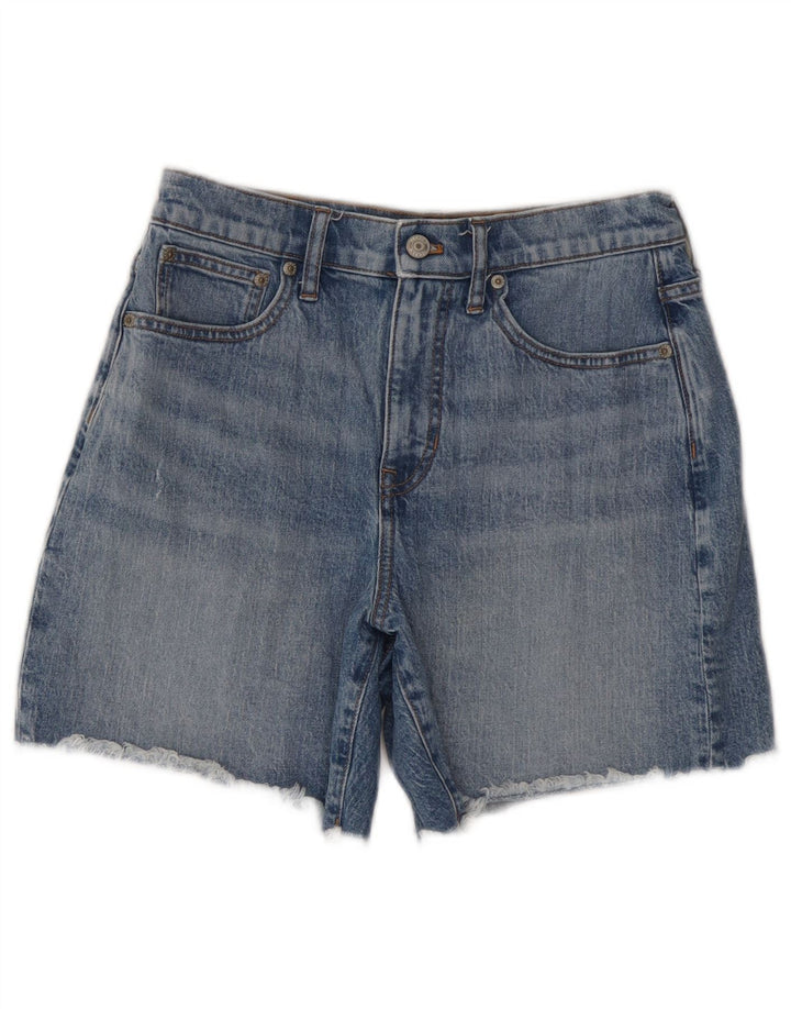 J. CREW Womens Mid Rise Denim Shorts W27 Small Blue Cotton