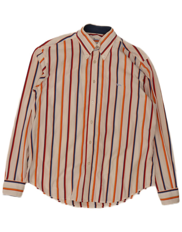 Harmont & Blaine Mens Shirt XL White Striped