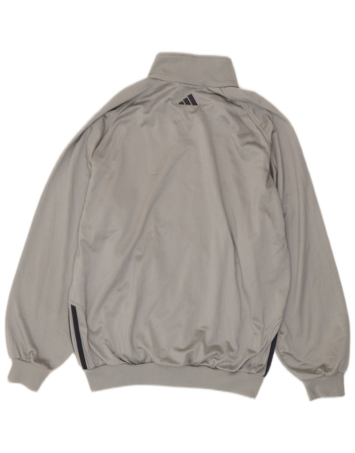 Adidas Mens Loose Fit Tracksuit Top Jacket UK 40/42 Medium Grey Polyester