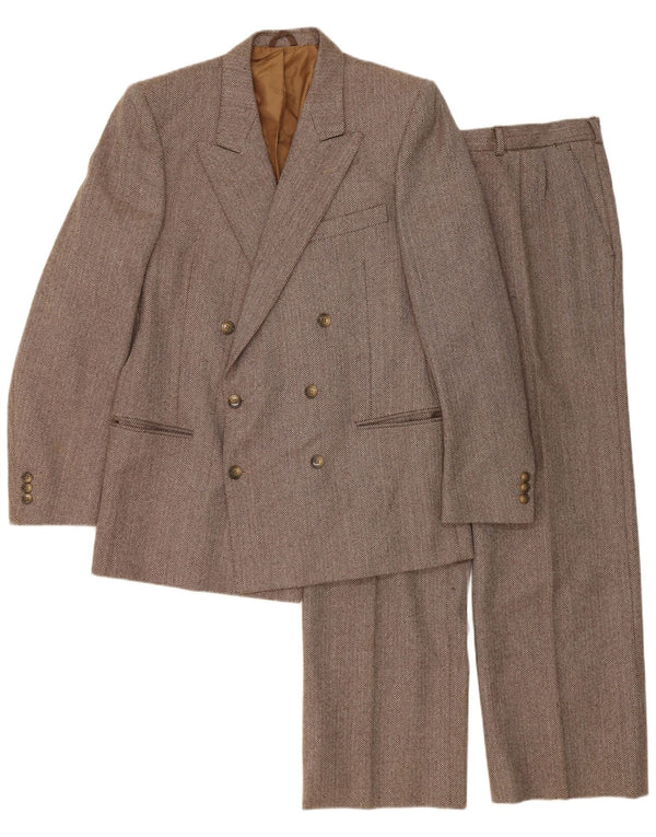 Cantarelli Mens 2 Piece Set IT 50 Large W31 L27 Brown Herringbone