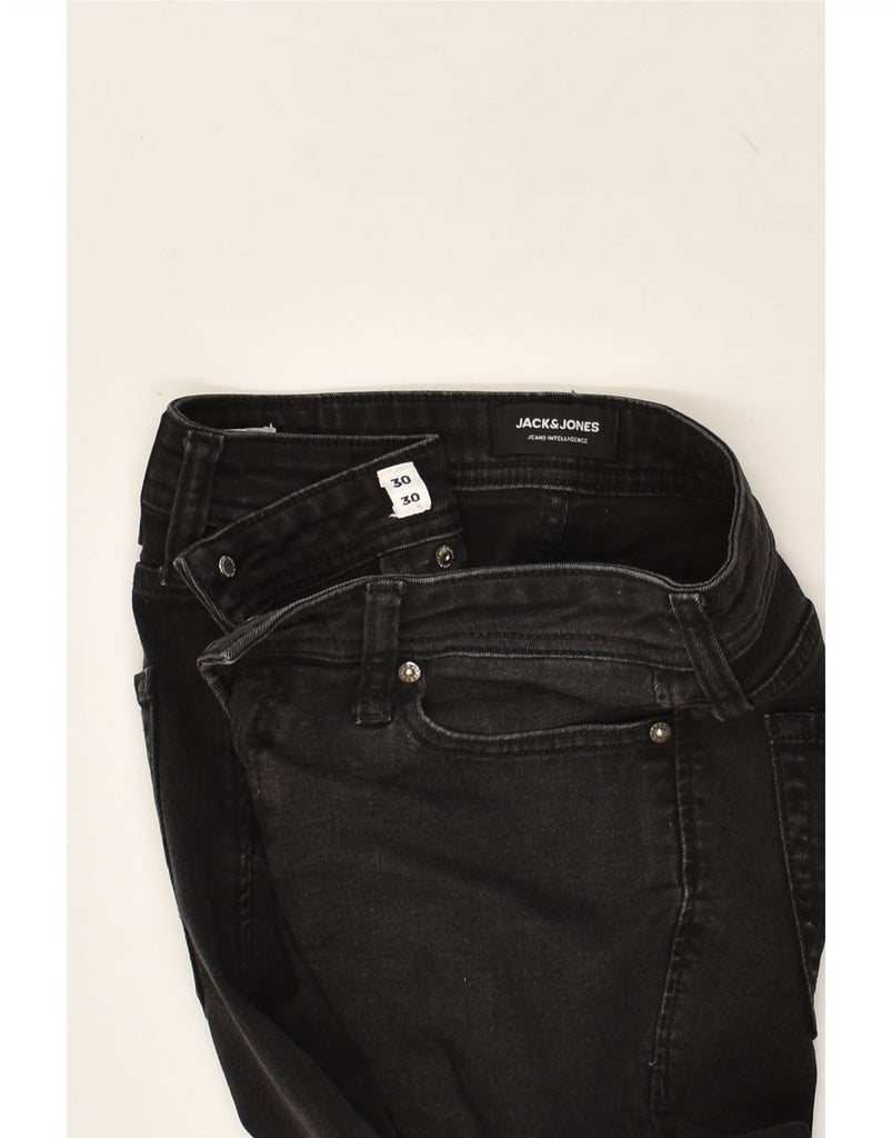 JACK & JONES Mens Liam Skinny Jeans W30 L28 Black Cotton | Vintage Jack & Jones | Thrift | Second-Hand Jack & Jones | Used Clothing | Messina Hembry 