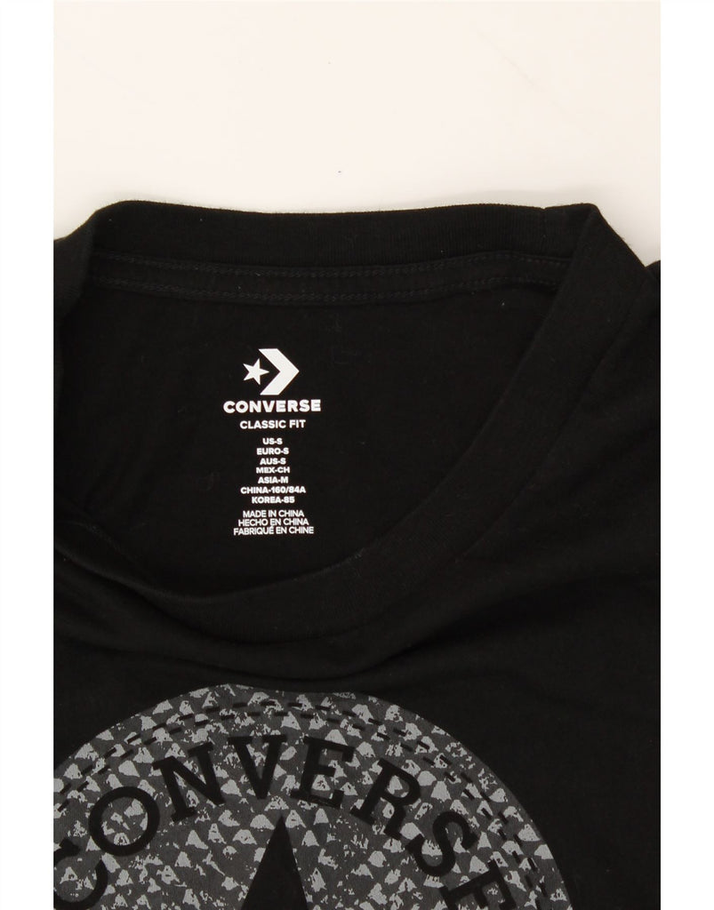 CONVERSE Womens Chuck Taylor Graphic T-Shirt Top UK 10 Small Black Vintage Converse and Second-Hand Converse from Messina Hembry 