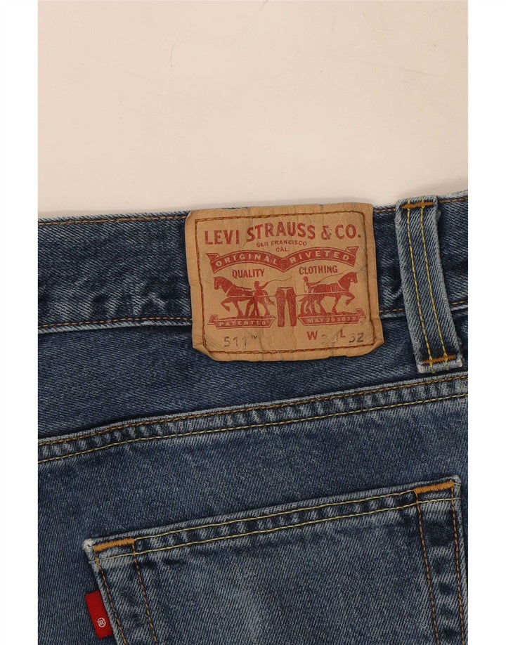 Levi's Mens 511 Slim Jeans W34 L32 Blue Cotton