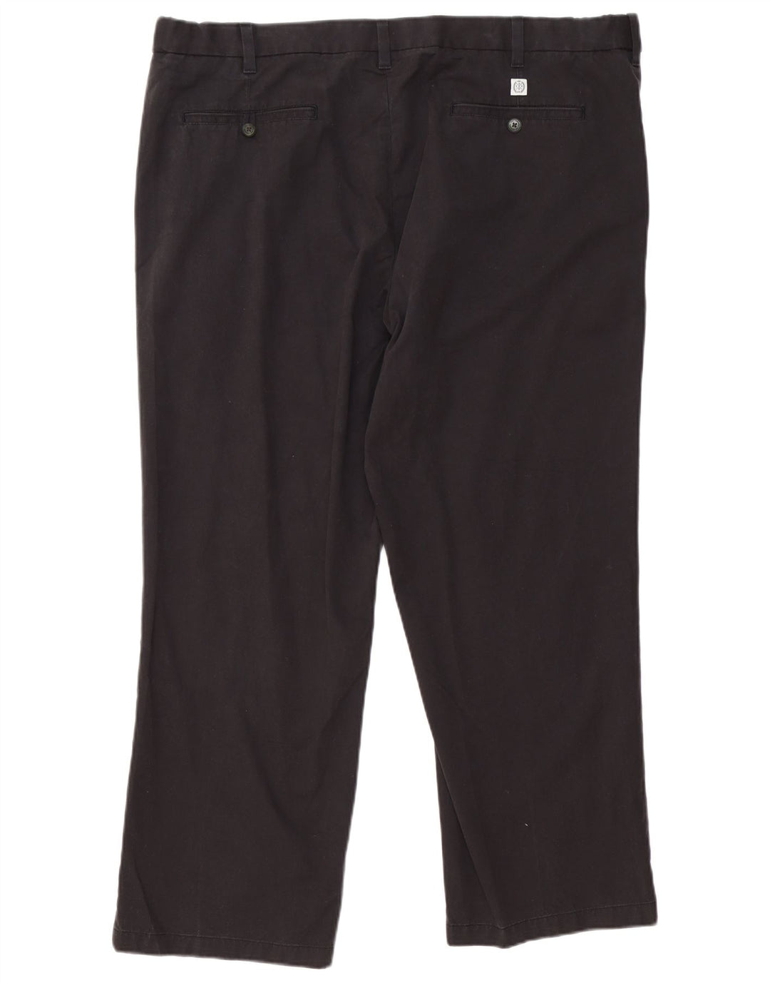 Marks & Spencer Mens Blue Harbour Regular Fit Chino Trousers W44 L29 Black