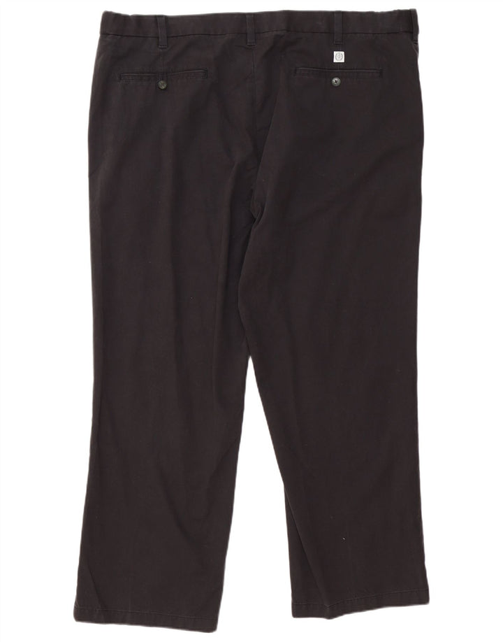 Marks & Spencer Mens Blue Harbour Regular Fit Chino Trousers W44 L29 Black