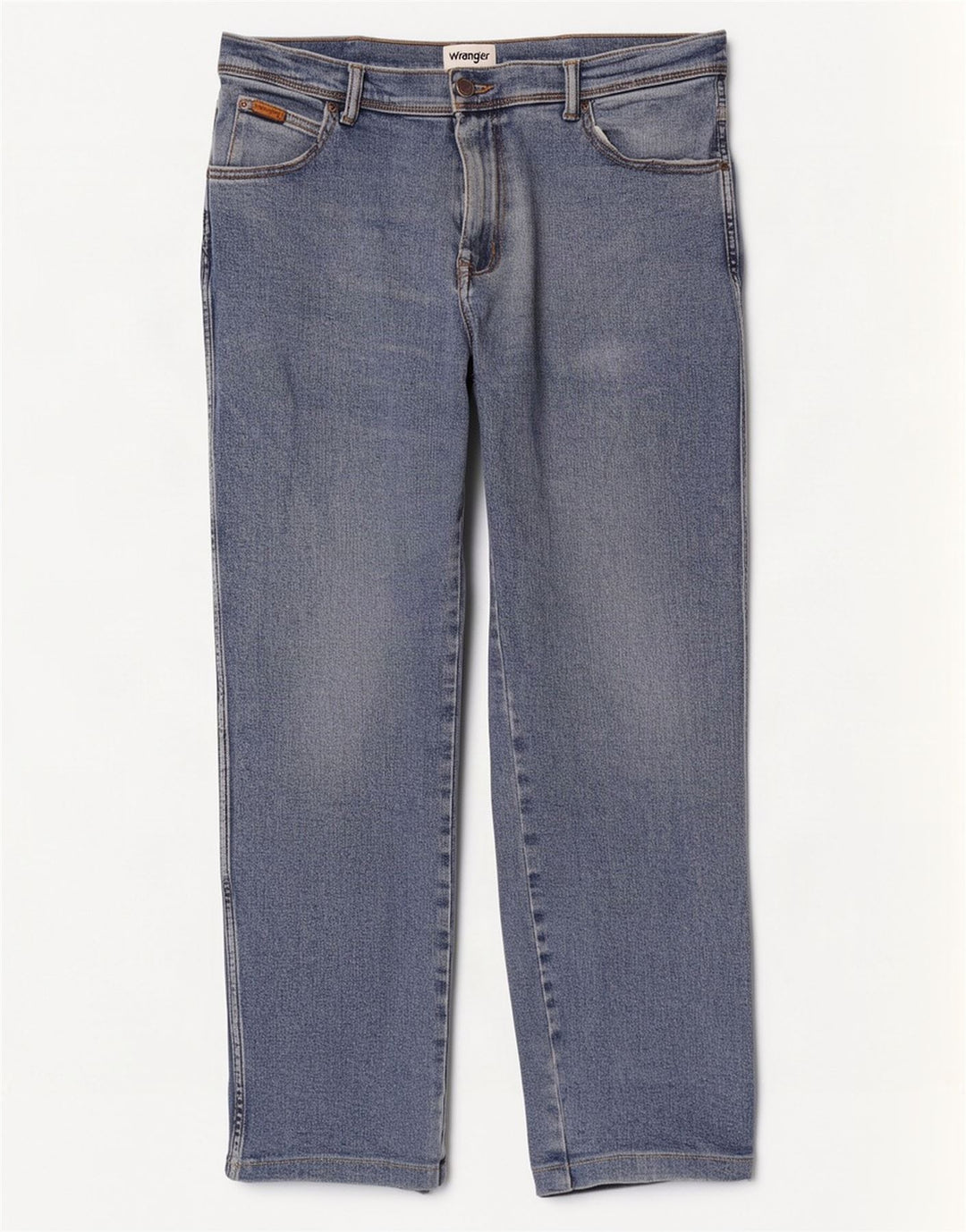 Wrangler Mens Straight Jeans W36 L32 Blue Cotton