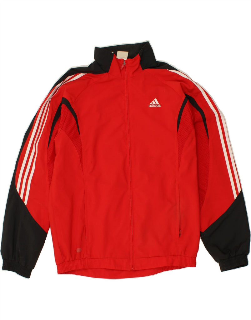 ADIDAS Mens Clima 365 Tracksuit Top Jacket UK 40/42 Medium Red Colourblock Vintage Adidas and Second-Hand Adidas from Messina Hembry 