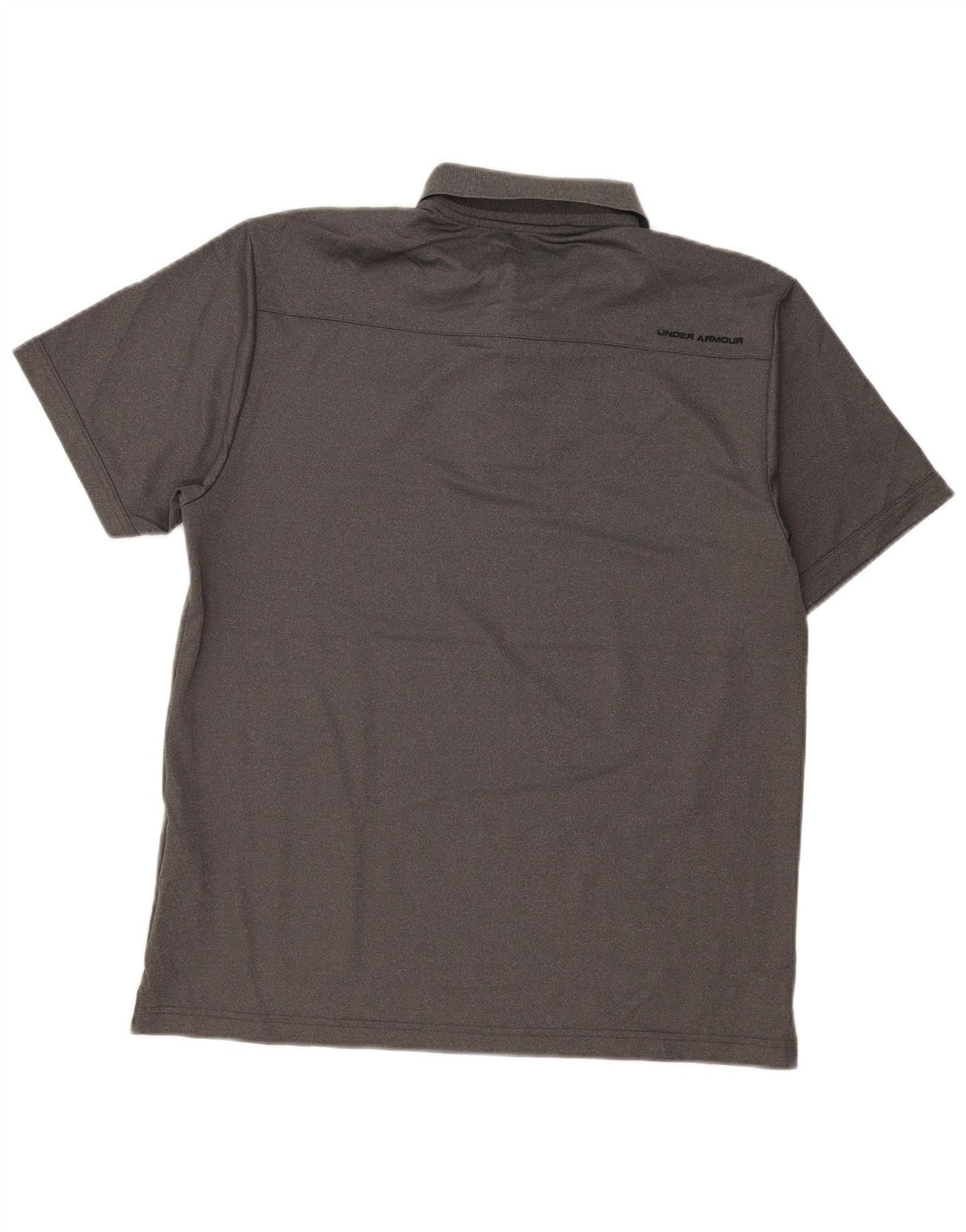 Under Armour Mens Heat Gear Polo Shirt Large Grey Polyester