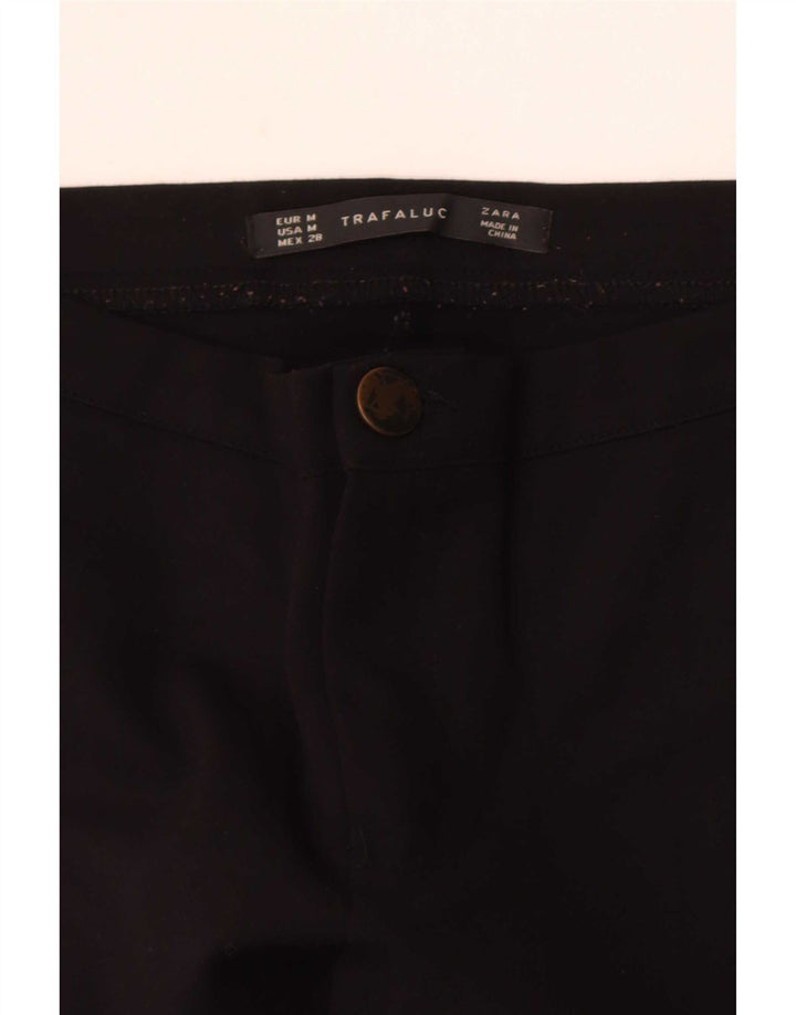 Zara Womens Trafaluc Slim Cropped Trousers Medium W28 L24 Black