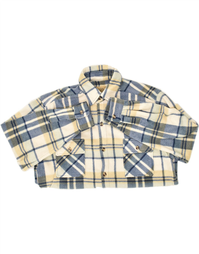 EXTREME Mens Overshirt Flannel Shirt XL Yellow Check Polyester | Vintage Extreme | Thrift | Second-Hand Extreme | Used Clothing | Messina Hembry 