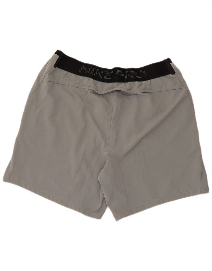 Nike Mens Dri Fit Standard Fit Sport Shorts XL Grey Polyester
