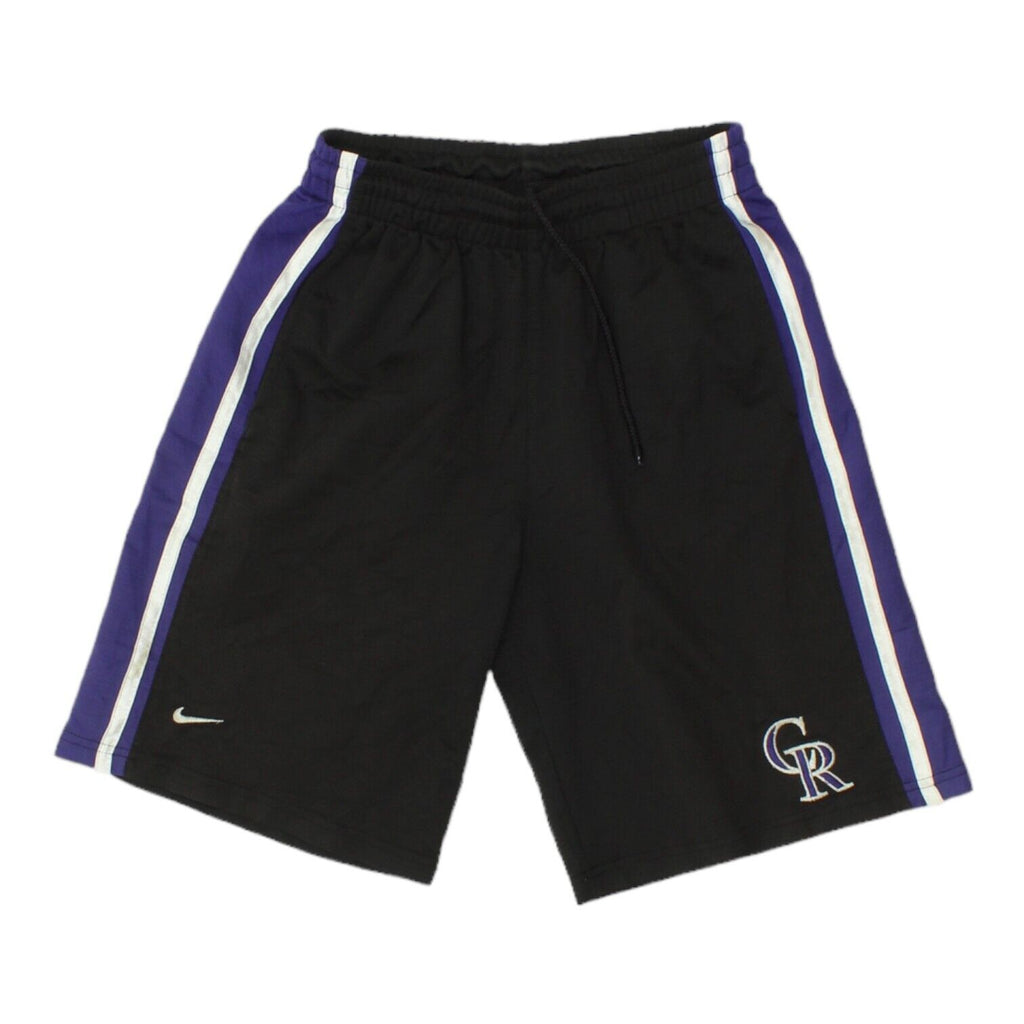 Colorado Rockies Nike Boys Black Shorts | MLB Kids Baseball Sportswear VTG | Vintage Messina Hembry | Thrift | Second-Hand Messina Hembry | Used Clothing | Messina Hembry 