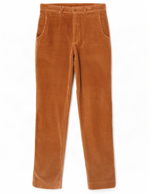 Vintage Mens Tapered Corduroy Trousers IT 48 Medium W32 L34 Beige Cotton