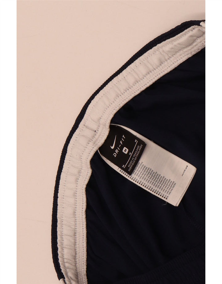 Nike Mens Dri Fit Tracksuit Trousers Medium Navy Blue Colourblock Polyester
