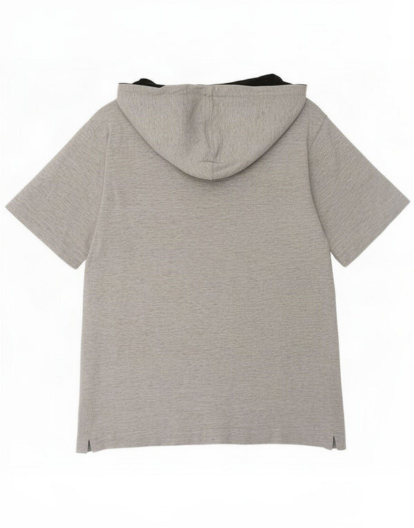 Asics Mens Hooded T-Shirt Top Small Grey