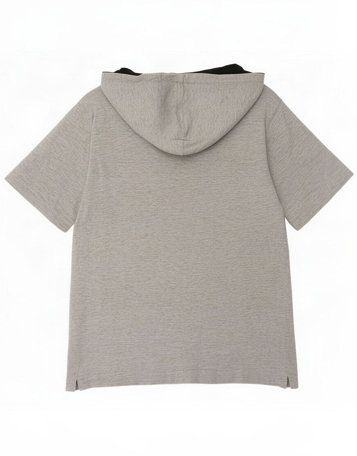 Asics Mens Hooded T-Shirt Top Small Grey
