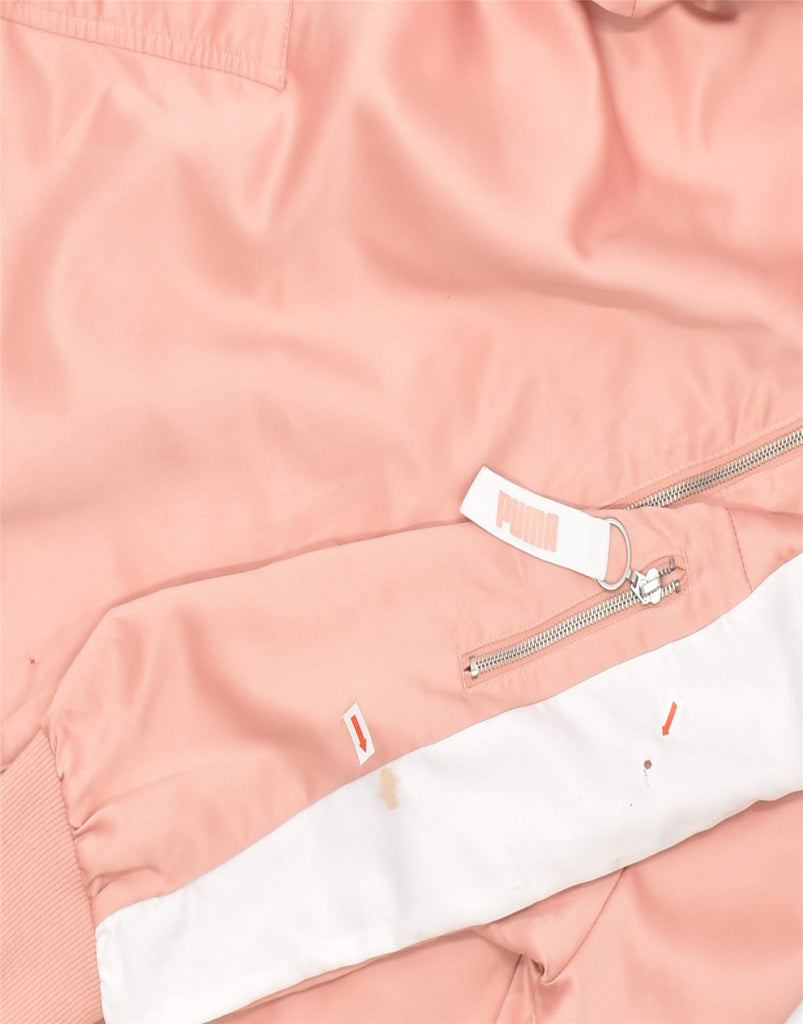 PUMA Womens Oversized Oversized Tracksuit Top Jacket UK 12 Medium Pink | Vintage | Thrift | Second-Hand | Used Clothing | Messina Hembry 