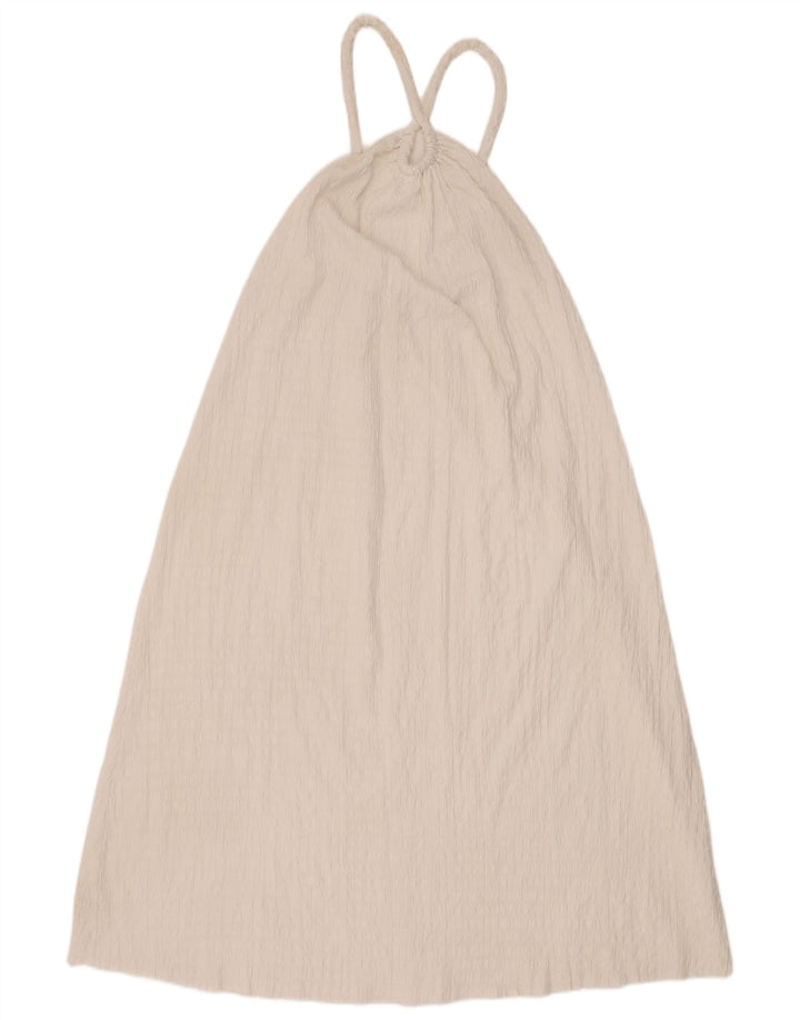 Zara Womens Halter Tent Dress UK 14 Medium White