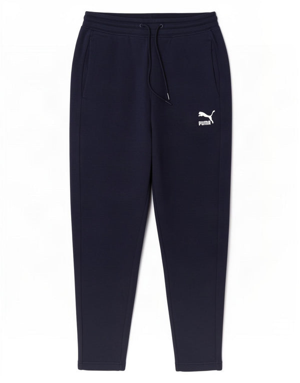 Puma Mens Tracksuit Trousers Small Navy Blue Cotton