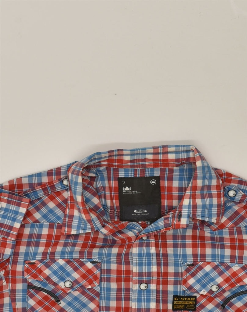 G-STAR Mens Shirt Small Red Check Cotton | Vintage G-Star | Thrift | Second-Hand G-Star | Used Clothing | Messina Hembry 