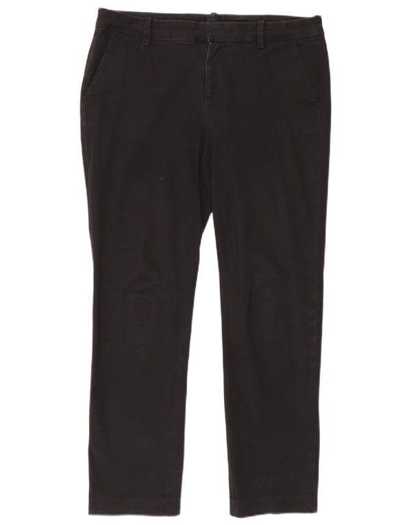 Tommy Hilfiger Womens Slim Chino Trousers US 10 Large W34 L29 Black Cotton