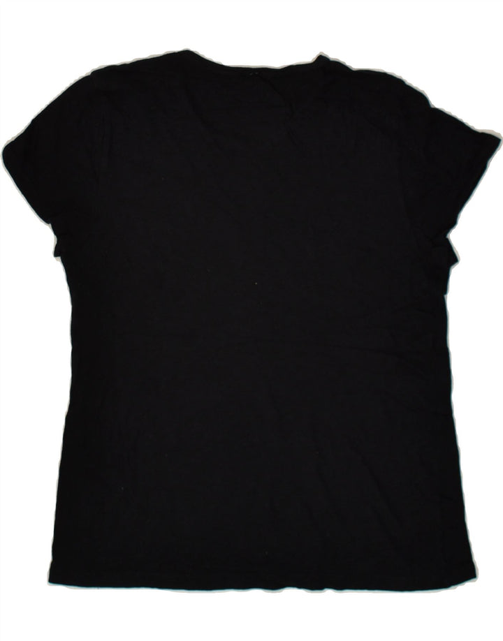 J. CREW Womens T-Shirt Top UK 16 Large Black Cotton | Vintage J. Crew | Thrift | Second-Hand J. Crew | Used Clothing | Messina Hembry 