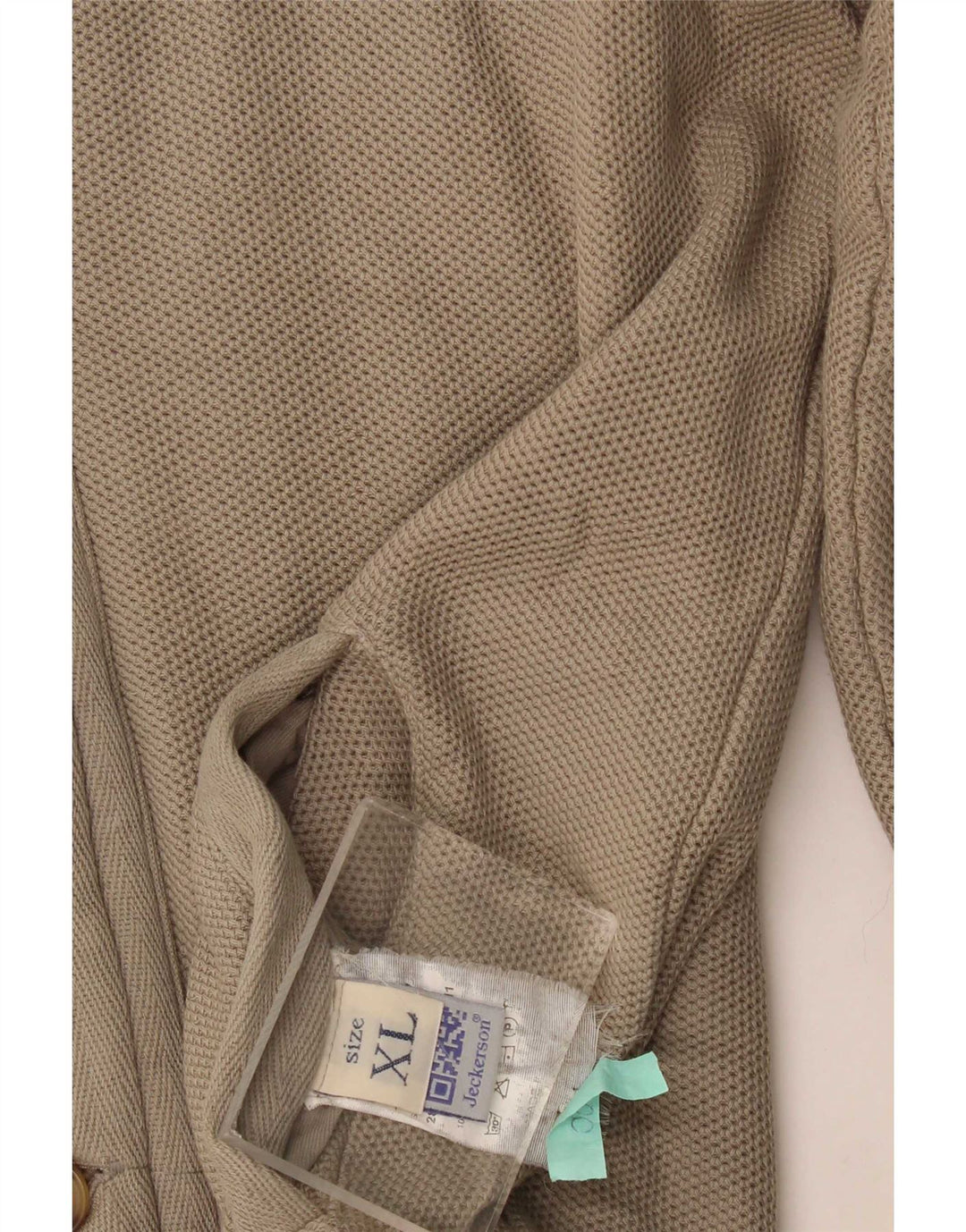 Jeckerson Mens Tracksuit Top Jacket XL Beige Cotton