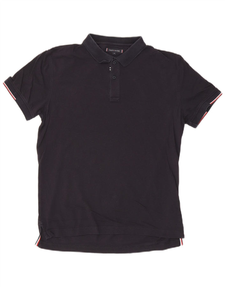 Tommy Hilfiger Mens Regular Fit Polo Shirt Medium Navy Blue Cotton
