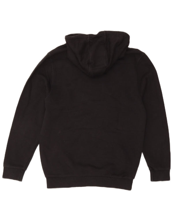 Ellesse Womens Graphic Oversized Hoodie Jumper UK 10 Small Black Cotton