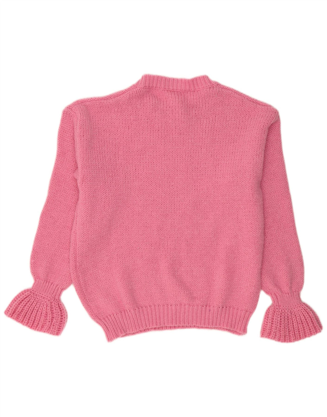 VINTAGE Womens Oversized Boat Neck Jumper Sweater UK 16 Large Pink