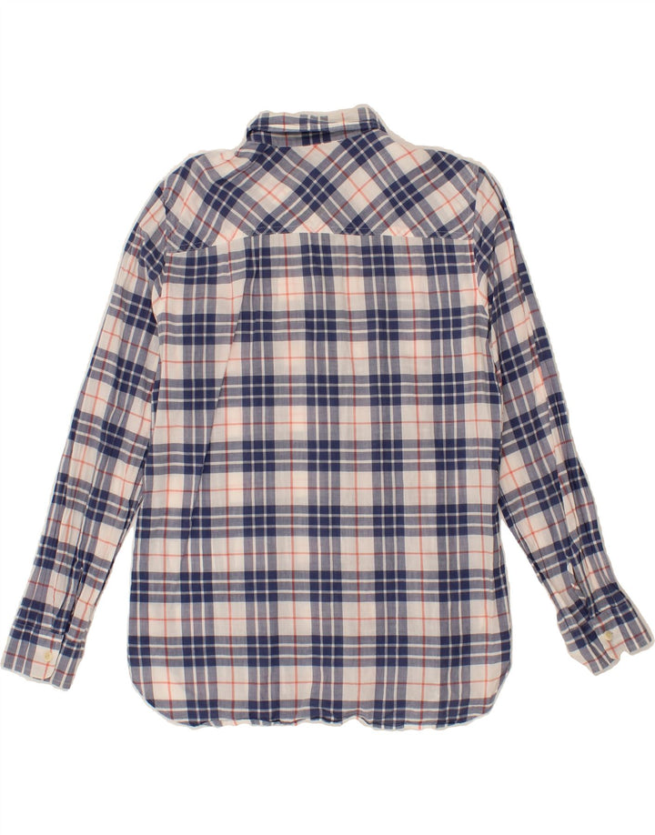 J. CREW Womens Shirt US 6 Medium Navy Blue Check Cotton Vintage J. Crew and Second-Hand J. Crew from Messina Hembry 