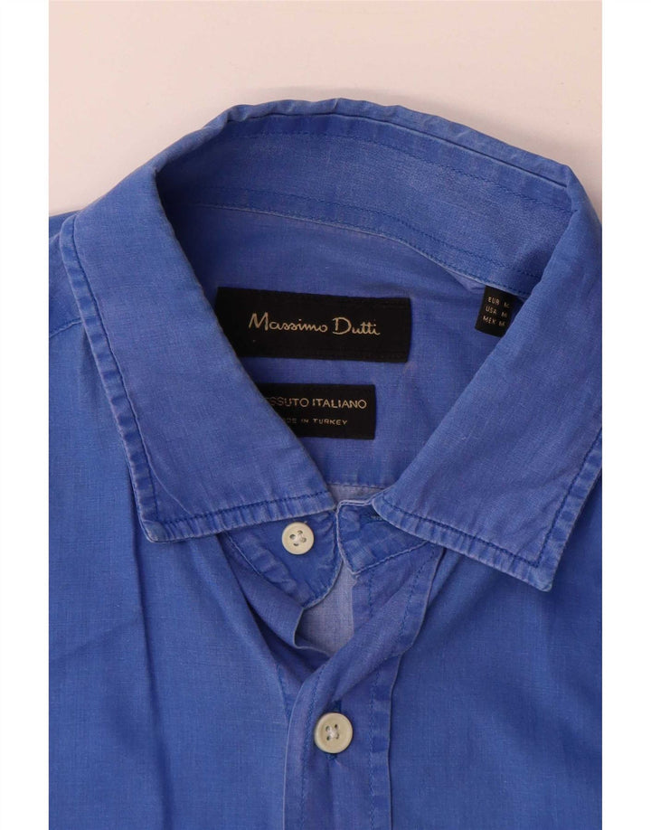 Massimo Dutti Mens Shirt Medium Blue