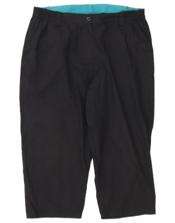 Mountain Warehouse Womens Straight Capri Trousers UK 14 Large W34 L20 Black
