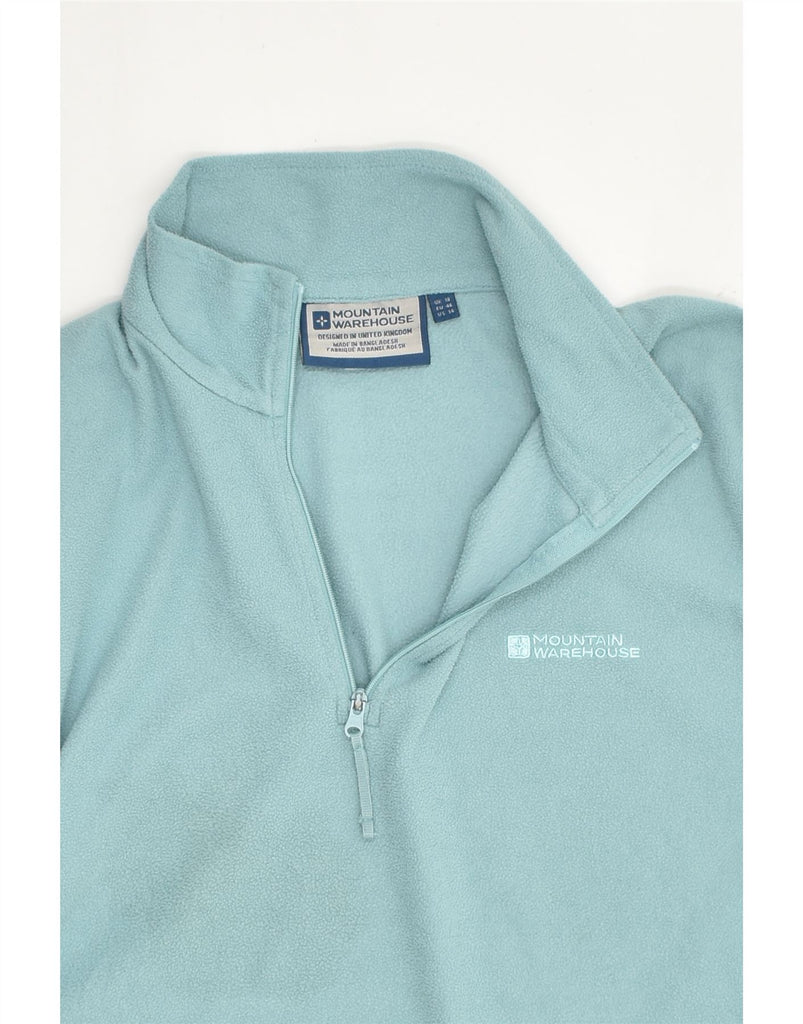 MOUNTAIN WAREHOUSE Womens Zip Neck Fleece Jumper UK 18 XL  Blue Polyester | Vintage Mountain Warehouse | Thrift | Second-Hand Mountain Warehouse | Used Clothing | Messina Hembry 