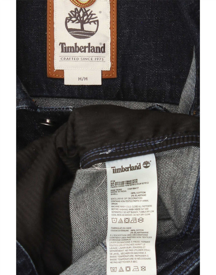 Timberland Mens Denim Jacket UK 38 Medium Navy Blue Cotton