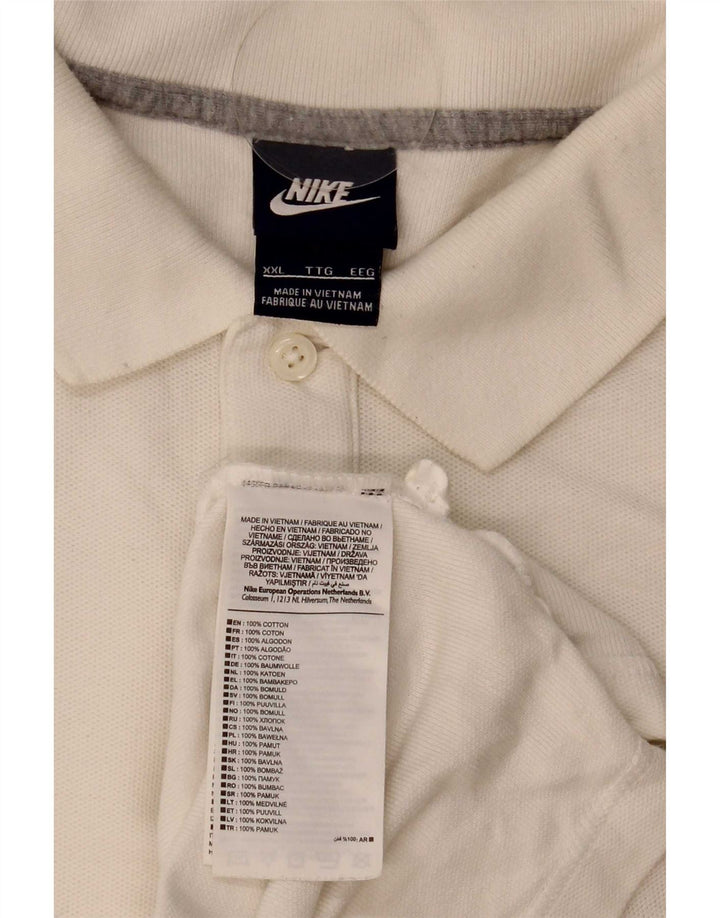 Nike Mens Polo Shirt 2XL White Cotton