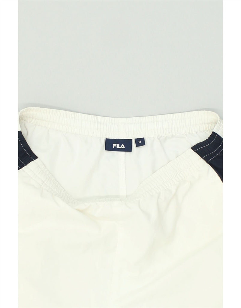 FILA Mens Sport Shorts Medium White Polyester | Vintage Fila | Thrift | Second-Hand Fila | Used Clothing | Messina Hembry 