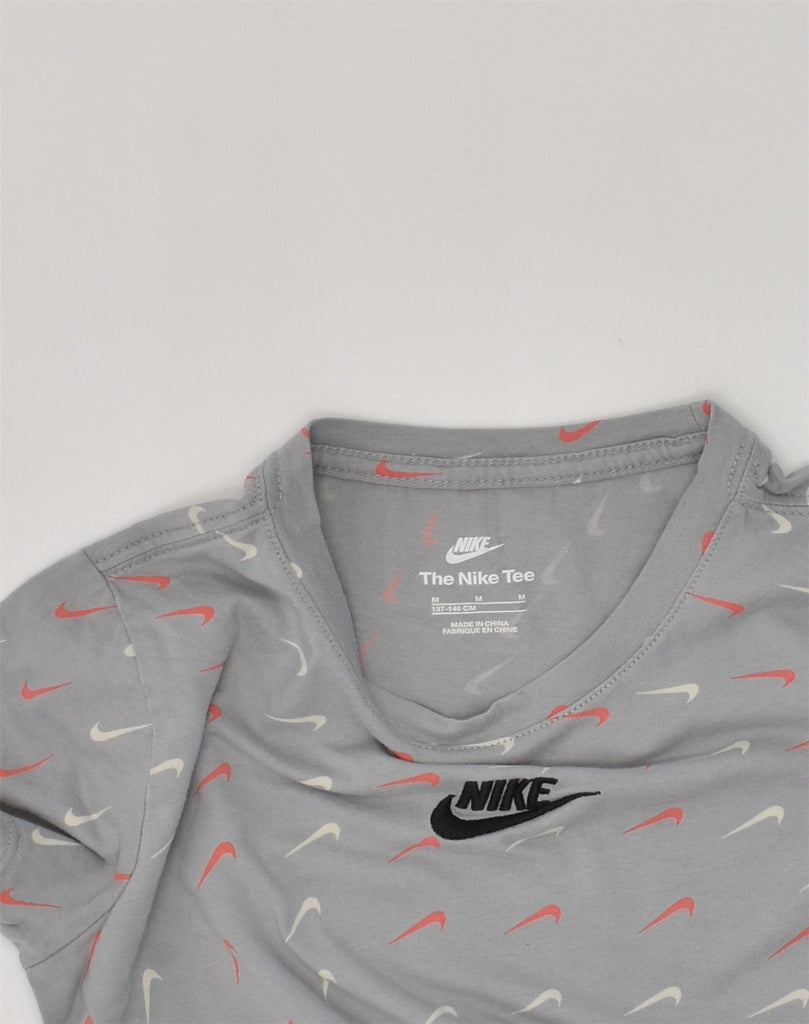 NIKE Boys The Nike Tee Graphic T-Shirt Top 12-13 Years Medium Grey Cotton | Vintage Nike | Thrift | Second-Hand Nike | Used Clothing | Messina Hembry 