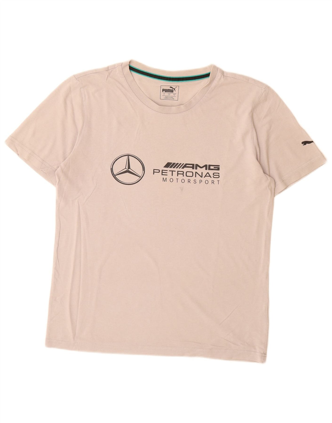 PUMA Mens Graphic T-Shirt Top Small Grey Cotton