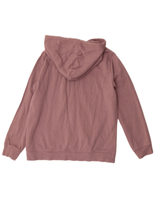 Vans Womens Graphic Oversized Hoodie Jumper UK 10 Small Purple Cotton