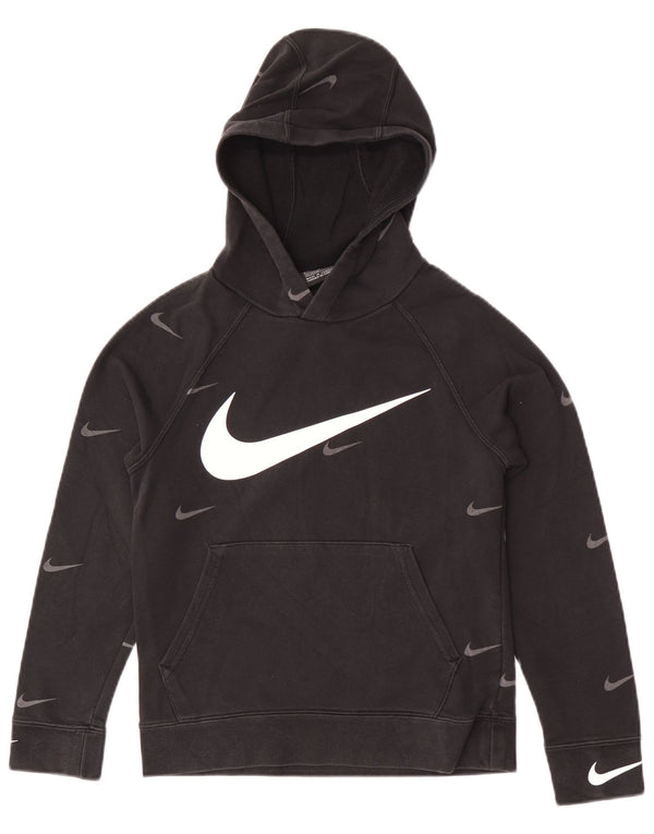 Nike Boys Graphic Standard Fit Hoodie Jumper 10-11 Years Medium Black