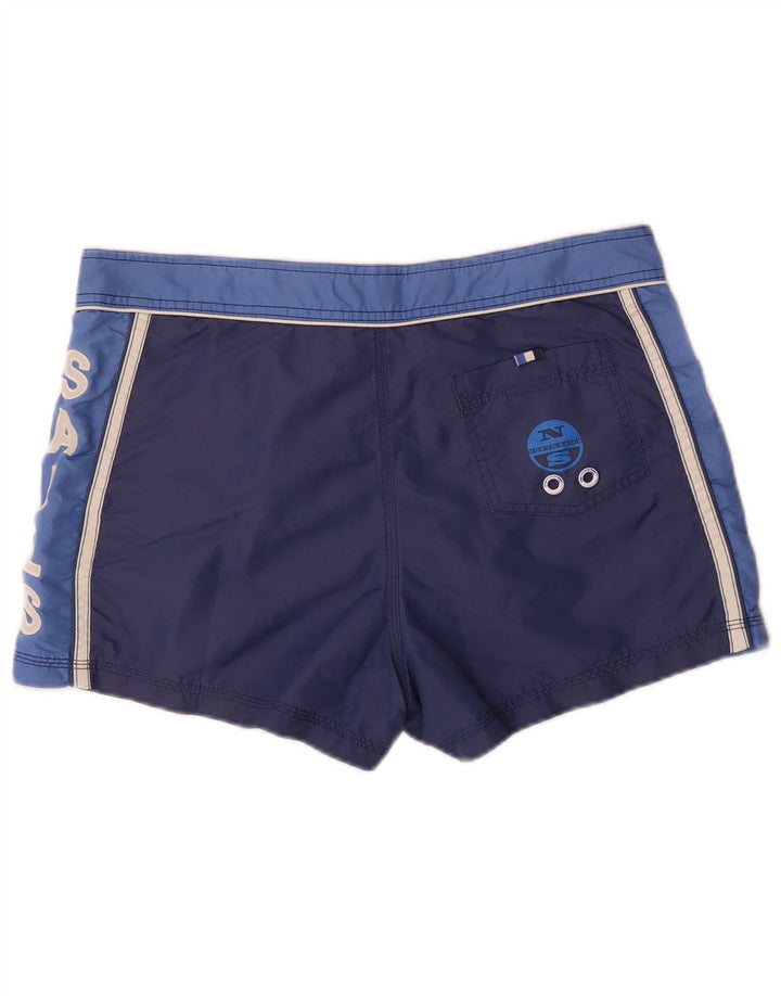 North Sails Mens Graphic Swimming Shorts Medium Navy Blue Colourblock Nylon