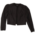 DORETTE Womens Open Bolero Jacket EU 40 Medium Black Animal Print