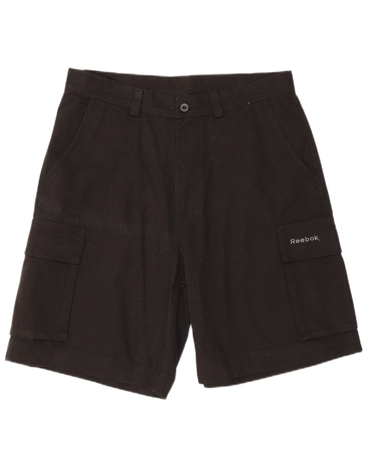 Reebok Mens Cargo Shorts Large W34 Black Cotton
