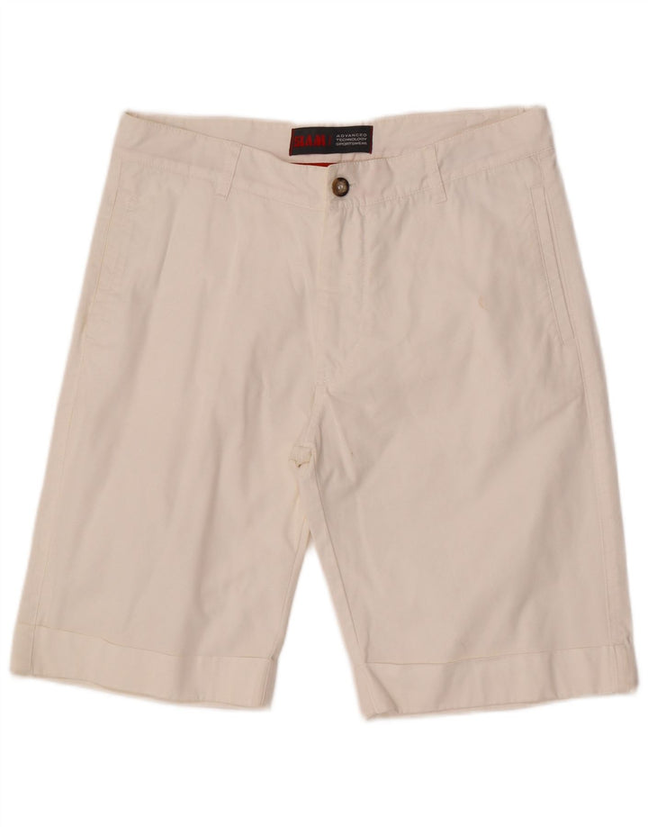 Slam Mens Custom Fit Chino Shorts IT 48 Medium W32  White Cotton