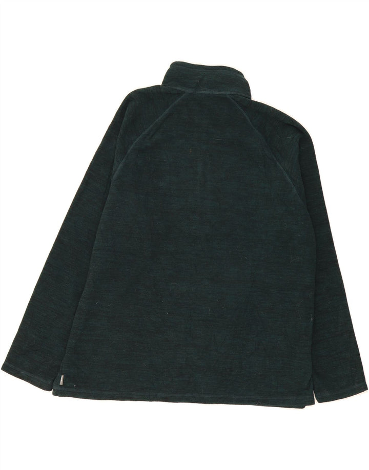 EDDIE BAUER Mens Zip Neck Fleece Jumper 2XL Green Flecked Polyester Vintage Eddie Bauer and Second-Hand Eddie Bauer from Messina Hembry 
