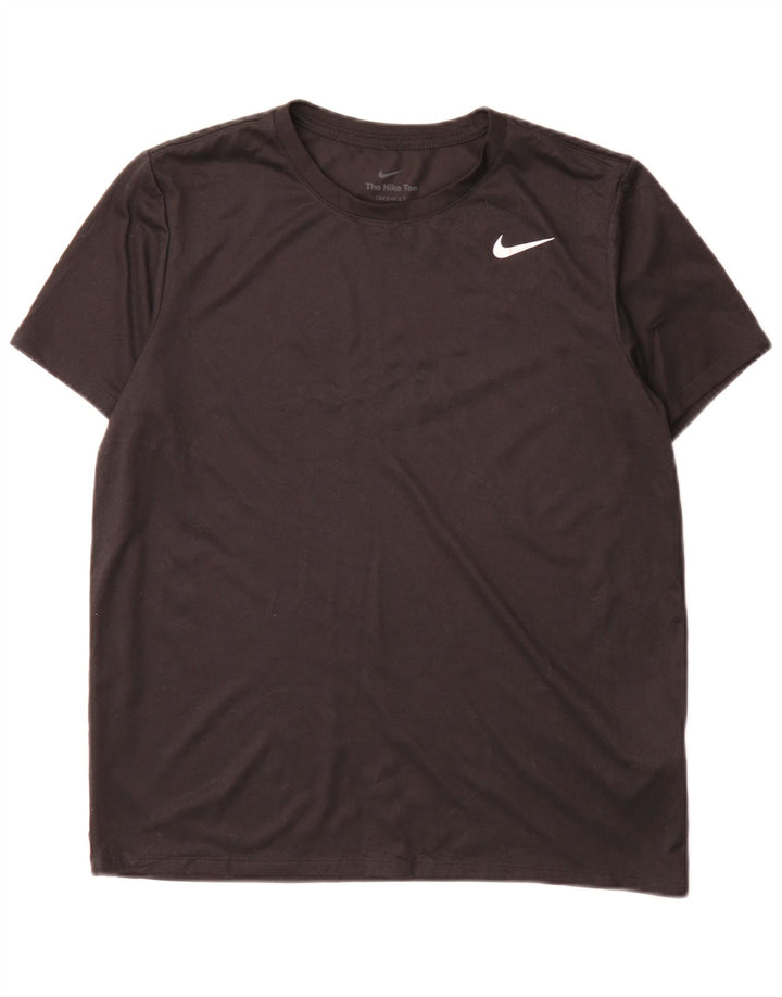 Nike Womens Dri Fit T-Shirt Top Medium Black Polyester Sports
